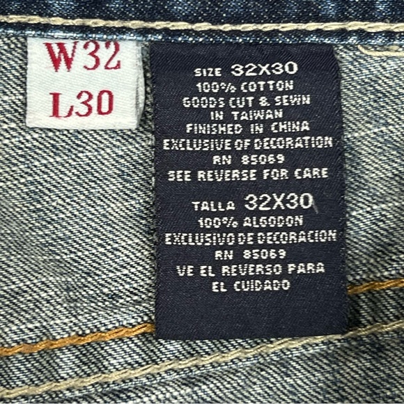 VINTAGE Paco Jeans Mens FIT 32x29 Blue Relaxed Fit Denim 90's Hip Hop TAG 32x30 - Picture 5 of 15